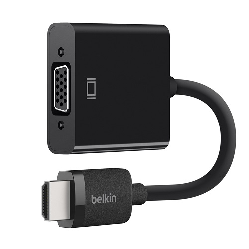 Belkin HDMI® to VGA Adapter with Micro-USB Power - Black (AV10170bt), Portable, high-quality molded-strain relief, HDMI to VGA Adapter