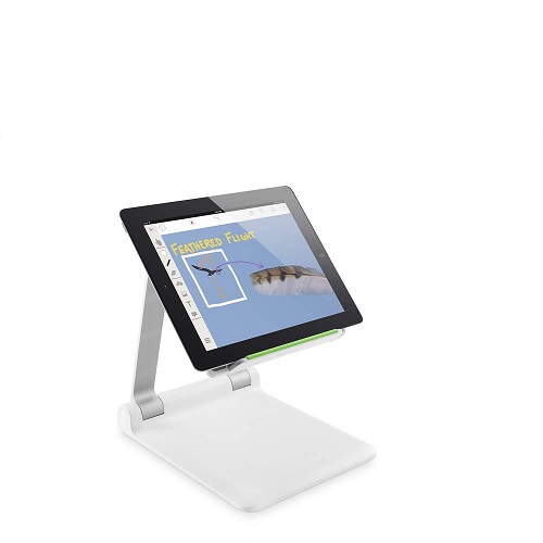 Belkin Portable Tablet Stage™ - White (B2B118), Case-compatible design, Stable, adjustable platform, Integrated cable management, Perfect For Travel