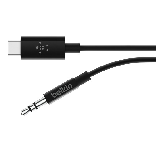 Belkin RockStar™ 3.5mm Audio Cable with USB-C™ Connector - Black (F7U079bt03-BLK), Superior Audio, Single Cable Solution,  high-quality sound