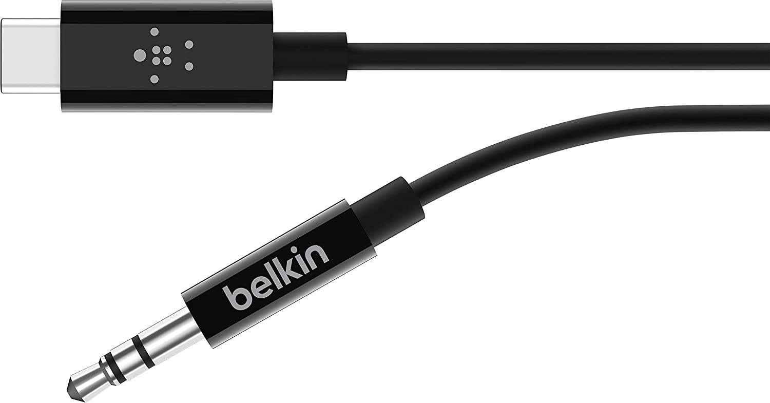 Belkin RockStar™ 3.5mm Audio Cable with USB-C™ Connector - Black (F7U079bt06-BLK), Superior Audio, Single Cable Solution,  high-quality sound