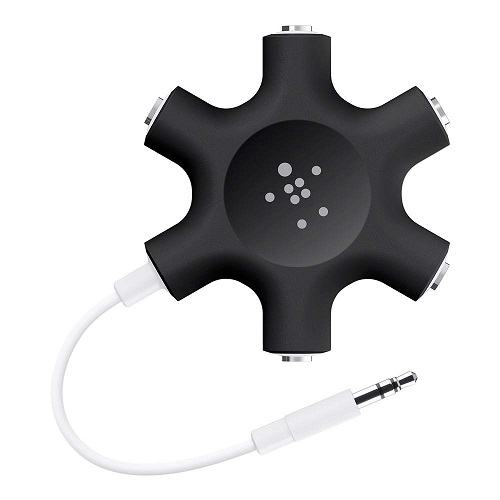Belkin RockStar Multiple Headphone Splitter -  Black (F8Z274btBLK), Five jacks for attaching headphones or iPod devices, works with all MP3