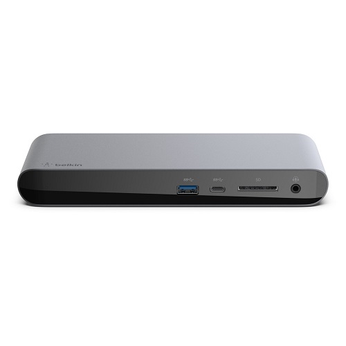 Belkin Thunderbolt™ 3 Dock Pro - Grey (F4U097AU), Compatible with macOS and Windows USB-C laptops, Ultra High-Speed Sd Transfer, 4K UHD Compatible
