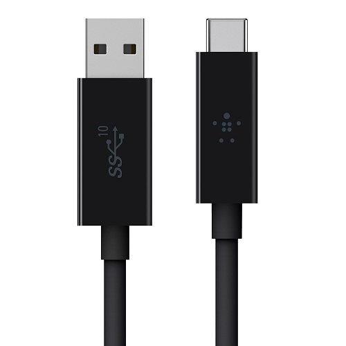 Belkin 3.1 USB-A to USB-C™ Cable (USB Type-C™) - Black (F2CU029bt1M-BLK), Reversible USB-C connector, 10Gbps data transfer rate, 3A charging output