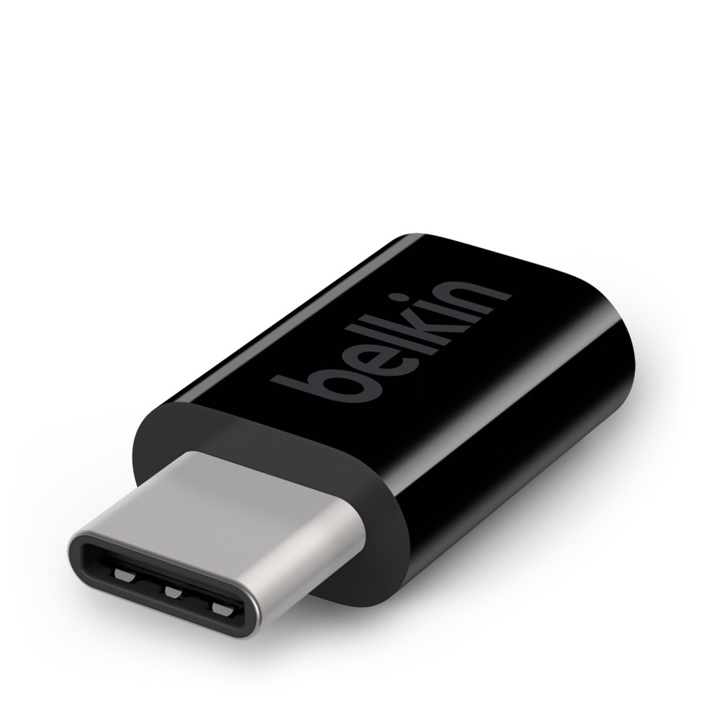 Belkin USB-C™ to Micro USB Adapter (USB Type-C™) - Black (F2CU058btBLK), Micro-USB port is compatible with Micro-USB cables, Usb-If Certification