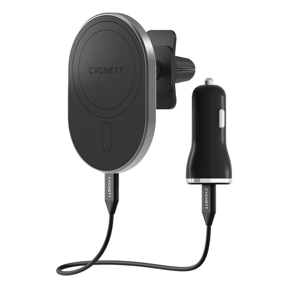 CYGNETT Magnetic Car Wireless Charger - Vent - Black