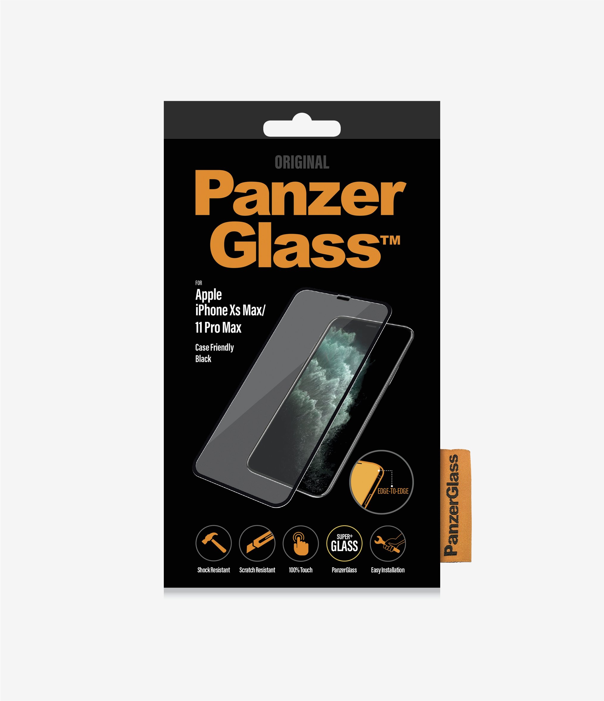 PanzerGlass™ Apple iPhone Xs Max / 11 Pro Max - Clear GLass (2666) - Screen Protector - Full frame coverage, Rounded edges, 100% touch preservation