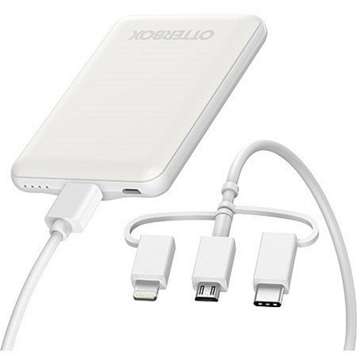 OtterBox Mobile Charging Kit - White (78-52705) , 5K mAh battery capacity for quick and portable power