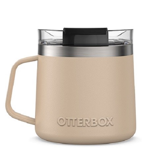 OtterBox Elevation 14 Mug - Frappe (77-63781), 100% Stainless Steel, Sweat-Resistant Design, Closed Lid Included