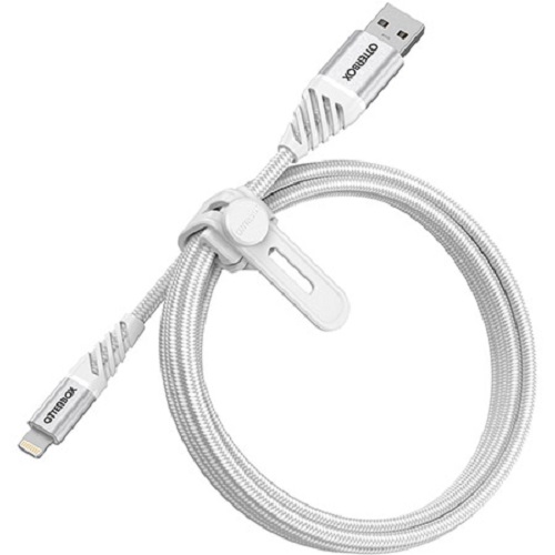 OtterBox Lightning to USB-A Cable 1M - Premium - Cloud White (78-52640), Rugged, Tough And Built To Outlast, Designed  To Work Flawlessly