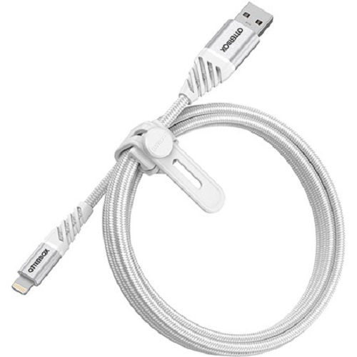 OtterBox Lightning to USB-A Cable 1M - Premium - Cloud White (78-52640), Rugged, Tough And Built To Outlast, Designed  To Work Flawlessly