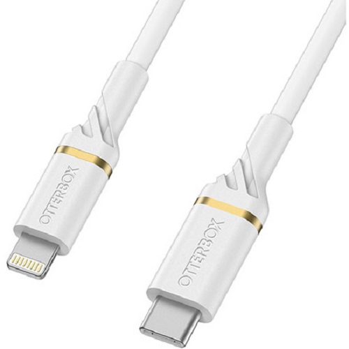 OtterBox USB-C To Lightning 2 Meter Fast Charge MFi / USB PD Cable ( 78-52646 ) -  Cloud Dust White - USB C To Lightning , Up to 4X faster charging