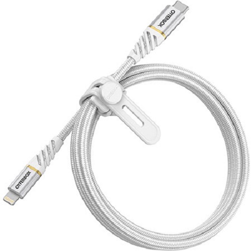 OtterBox Lightning to USB-C Fast Charge Cable 1M - Premium - Cloud Sky White (78-52651), Up To 4X Faster Charging, Bend/Flex Tested 10000 Times