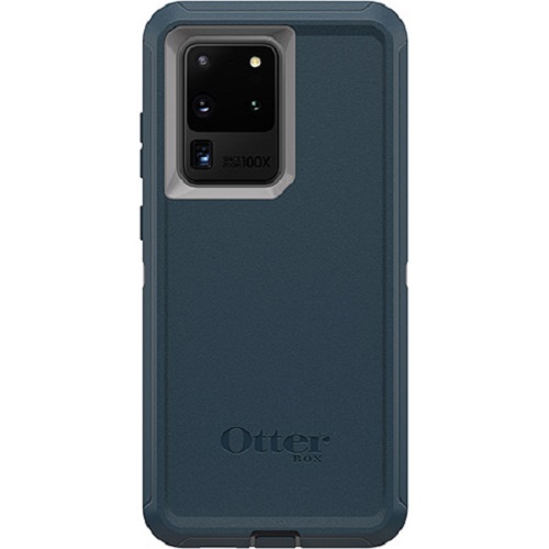 OtterBox Samsung Galaxy S20 Ultra 5G Defender Series Case - Gone Fishin Blue (77-64213), Drop Protection, Multi-Layer Protection, Belt Clip/Holster