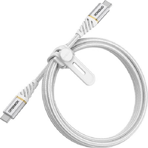 OtterBox USB-C To USB-C 1 Meter Fast Charge - Premium - Cloud Sky White (78-52680), Up To 4X Faster Charging, Bend/Flex Tested 10000 Times