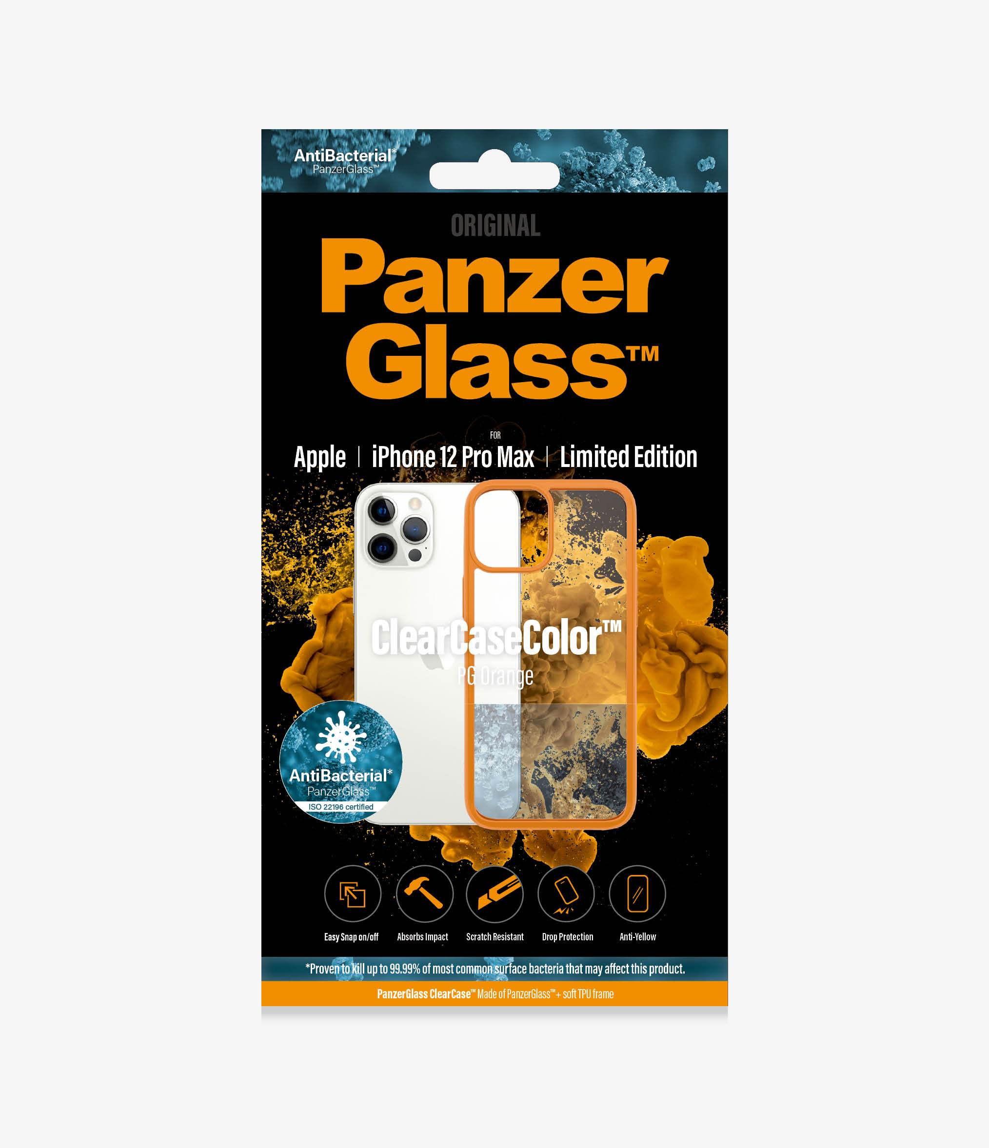 PanzerGlass™ ClearCaseColor™ Applw iPhone 12 Pro Max - PanzerGlass Orange Limited Edition (0284), Slim fashionable design, Enhance Protection