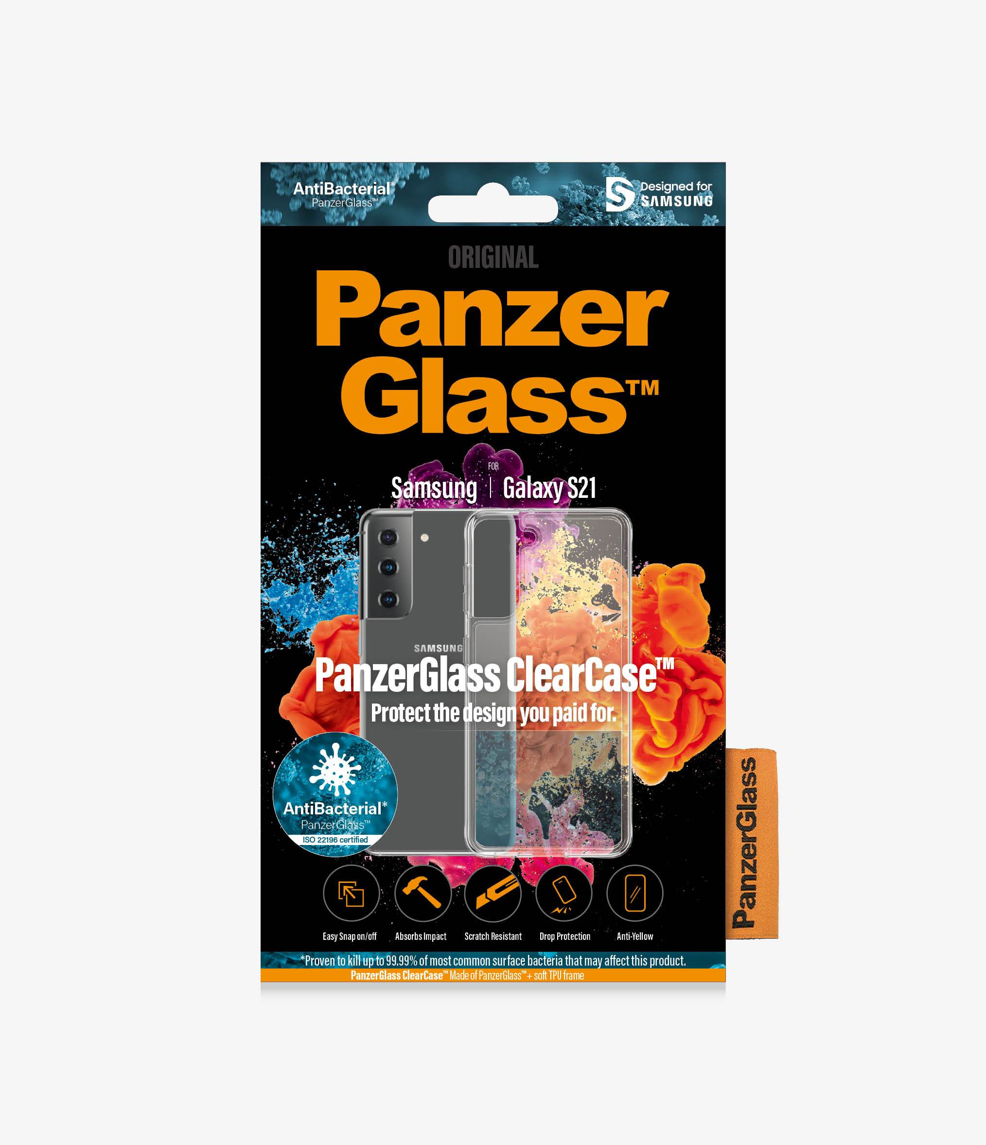 PanzerGlass™ ClearCase™ Samsung Galaxy S21 - (0258), Protection against Drops and Dust, Compatible with wireless charging, Scratch resistant