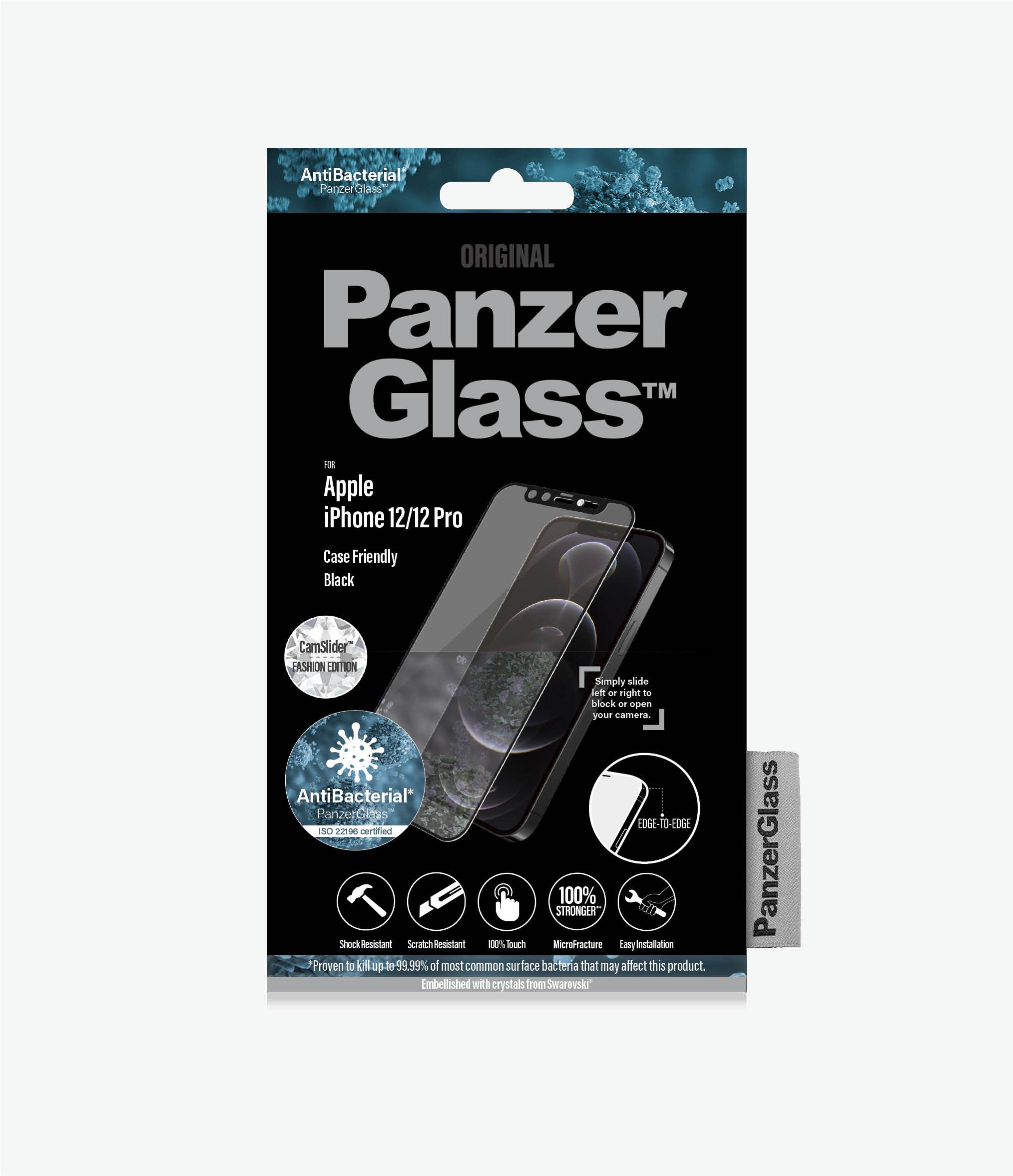 PanzerGlass™ Apple iPhone 12/12 Pro - CamSlider™ Embellished with crystals from Swarovski® - (2717) - Screen Protector - Scratch Resistant, 100% Touch