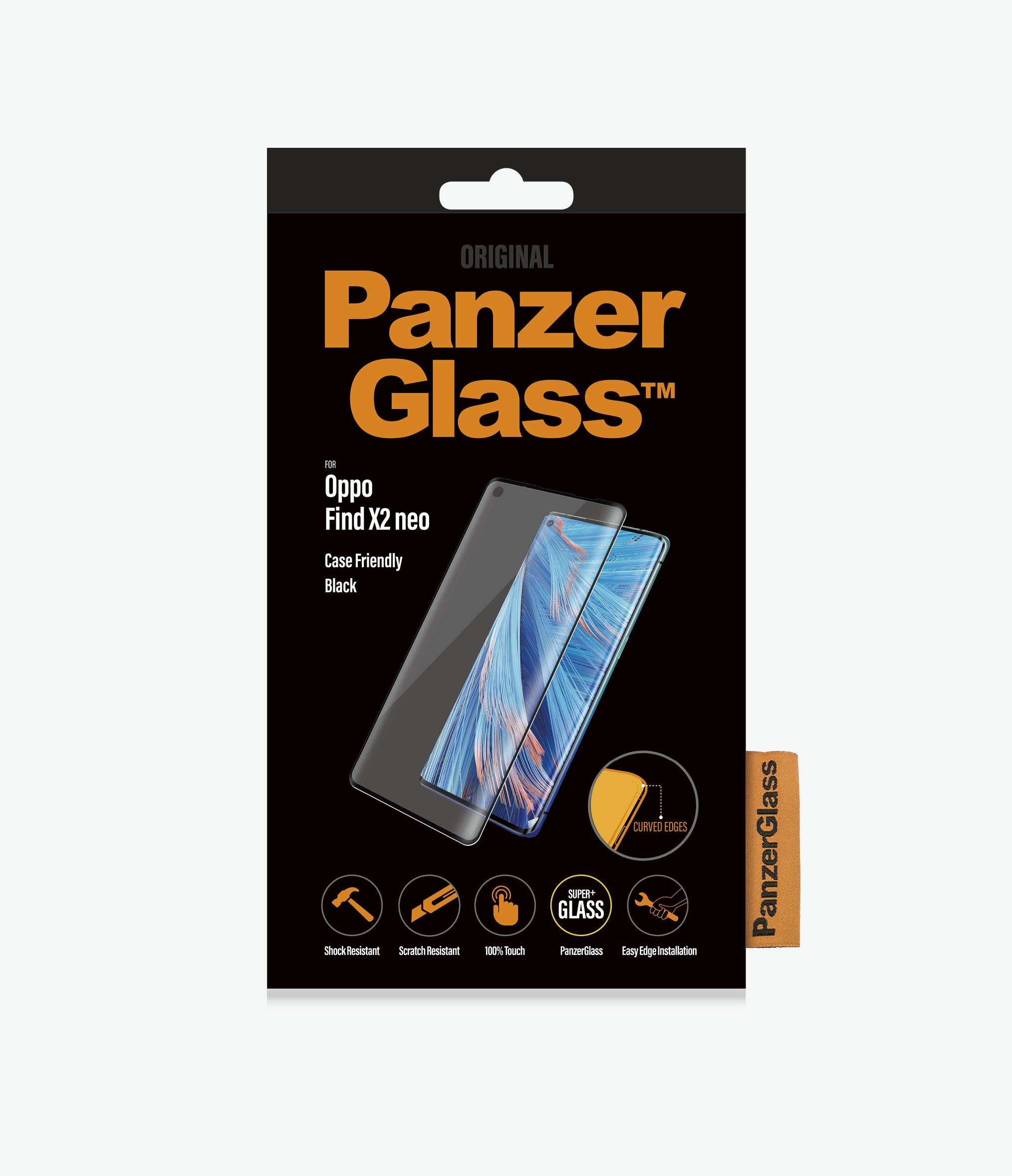 PanzerGlass™ OPPO Find X2 neo/Reno3 Pro - Black (7064) - Screen Protector - Rounded edges, Full frame coverage, 100% touch preservation, Crystal clear