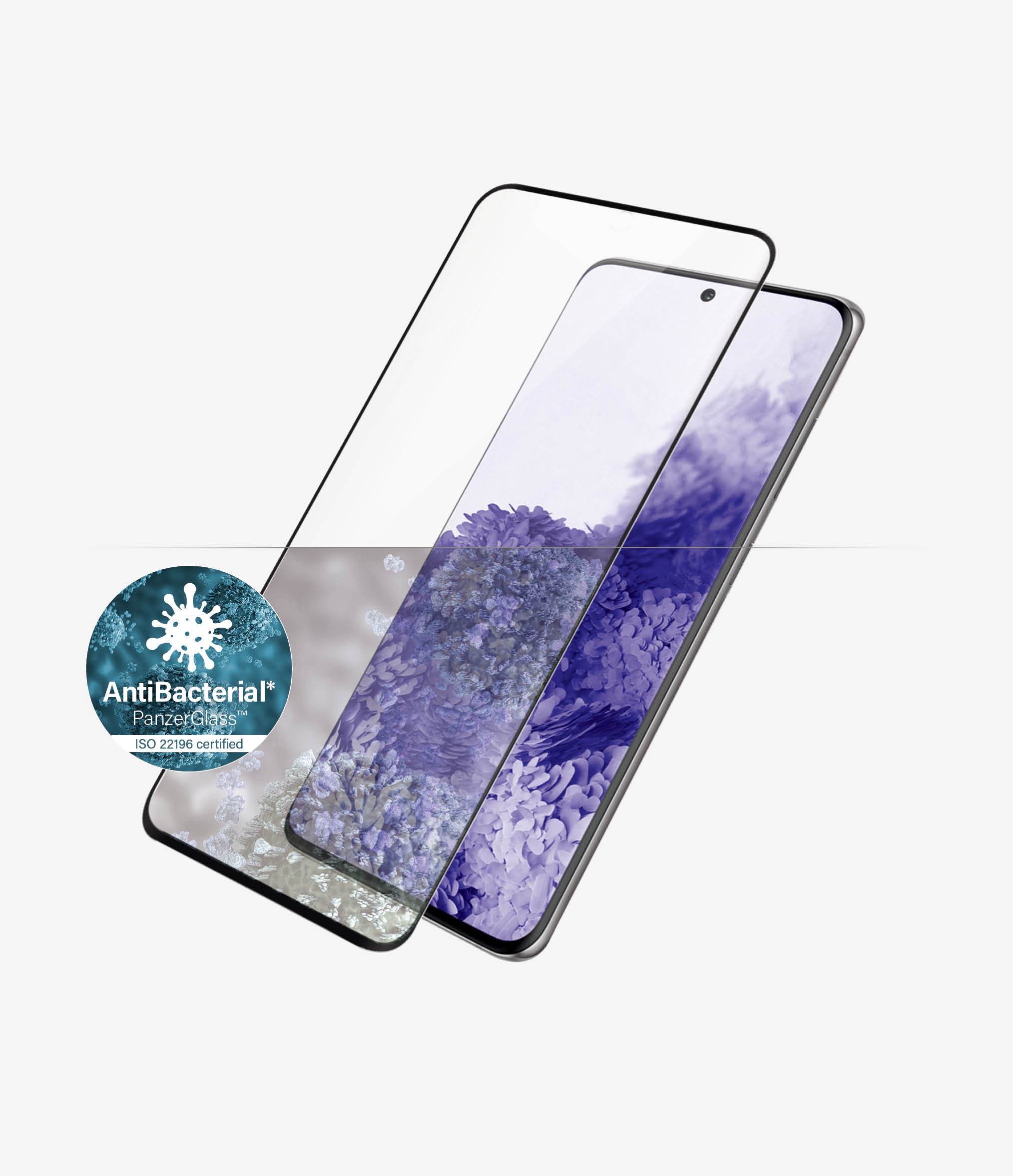 PanzerGlass™ Samsung Galaxy S21 Ultra - Clear Glass (7265) - Screen Protector - Full frame coverage, Rounded edges, Crystal clear, Anti-Bacterial