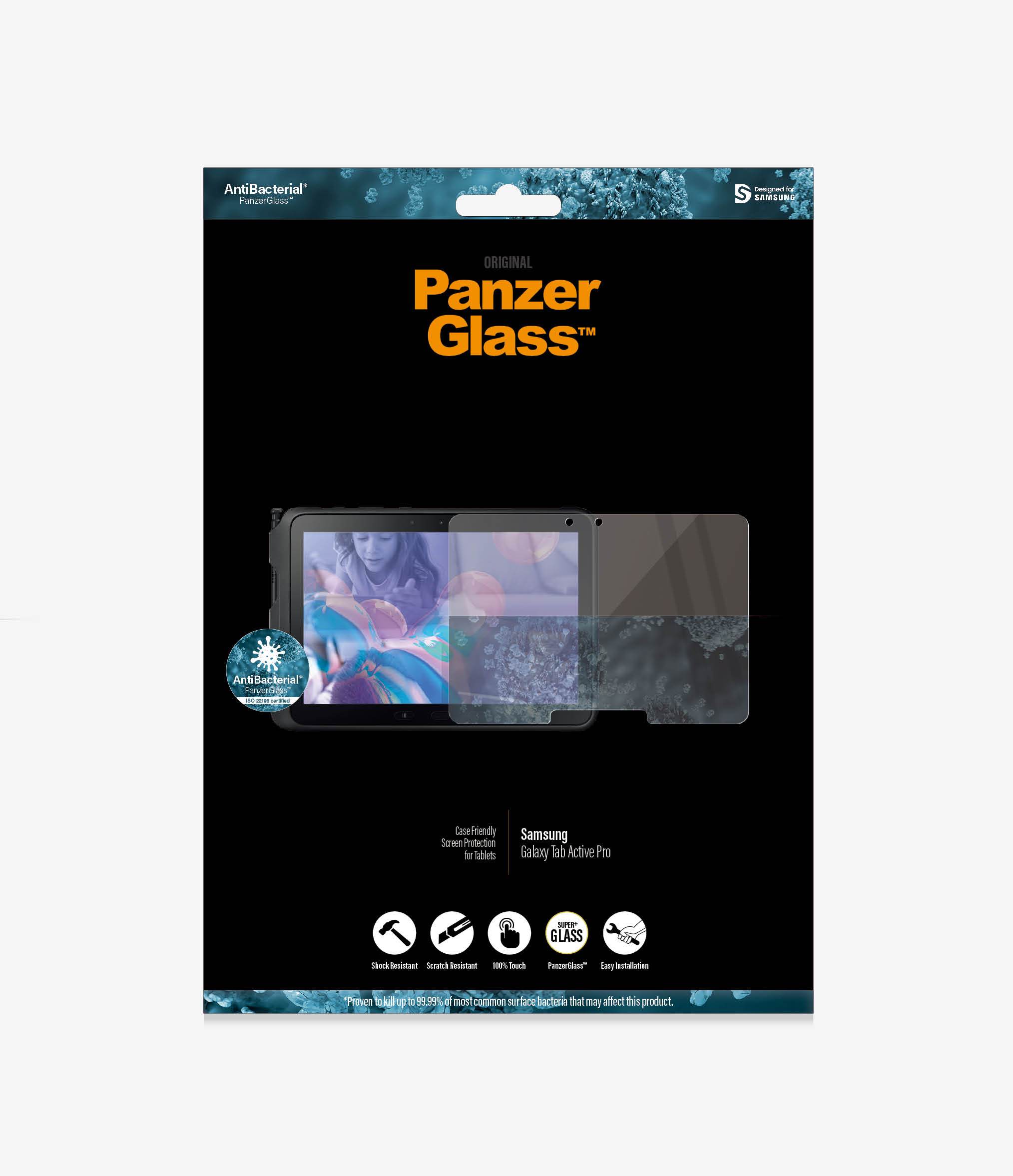 PanzerGlass™ Samsung Galaxy Tab Active Pro - (7231) - Screen Protector  - Full frame coverage, Rounded edges, Crystal clear, 100% touch preservation