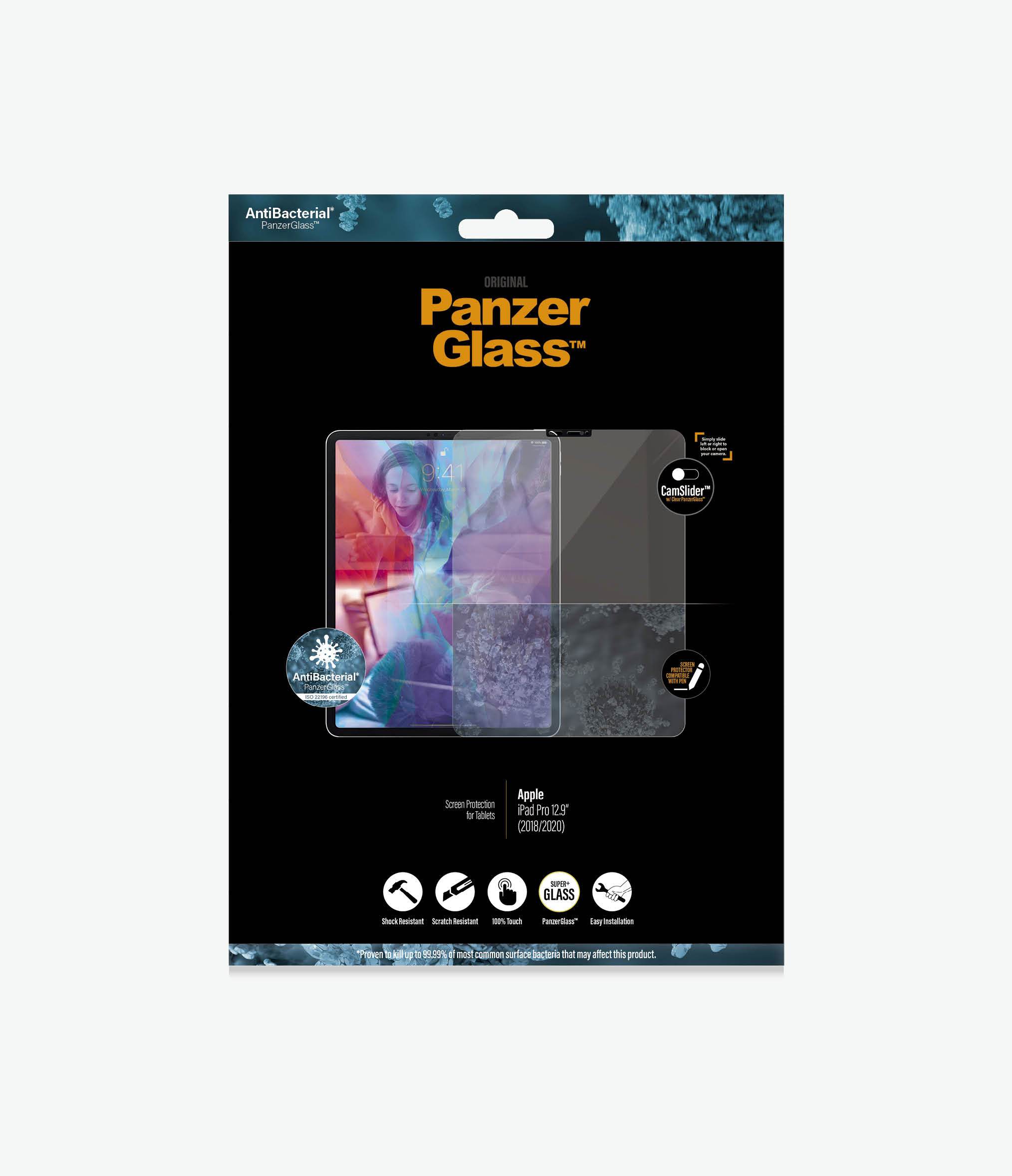 PanzerGlass™ Apple iPad Pro 12.9' (2018/2020/2021) - CamSlider® - (2703) - Screen Protector - Full frame coverage, Rounded edges, Crystal clear