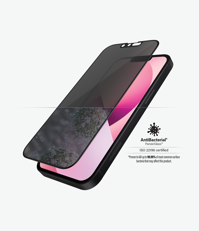 PanzerGlass™ Apple iPhone 13 Mini - Black - Privacy (PROP2744) - Screen protector - Resistant to scratches and bacteria, Shock absorbing, 100% touch