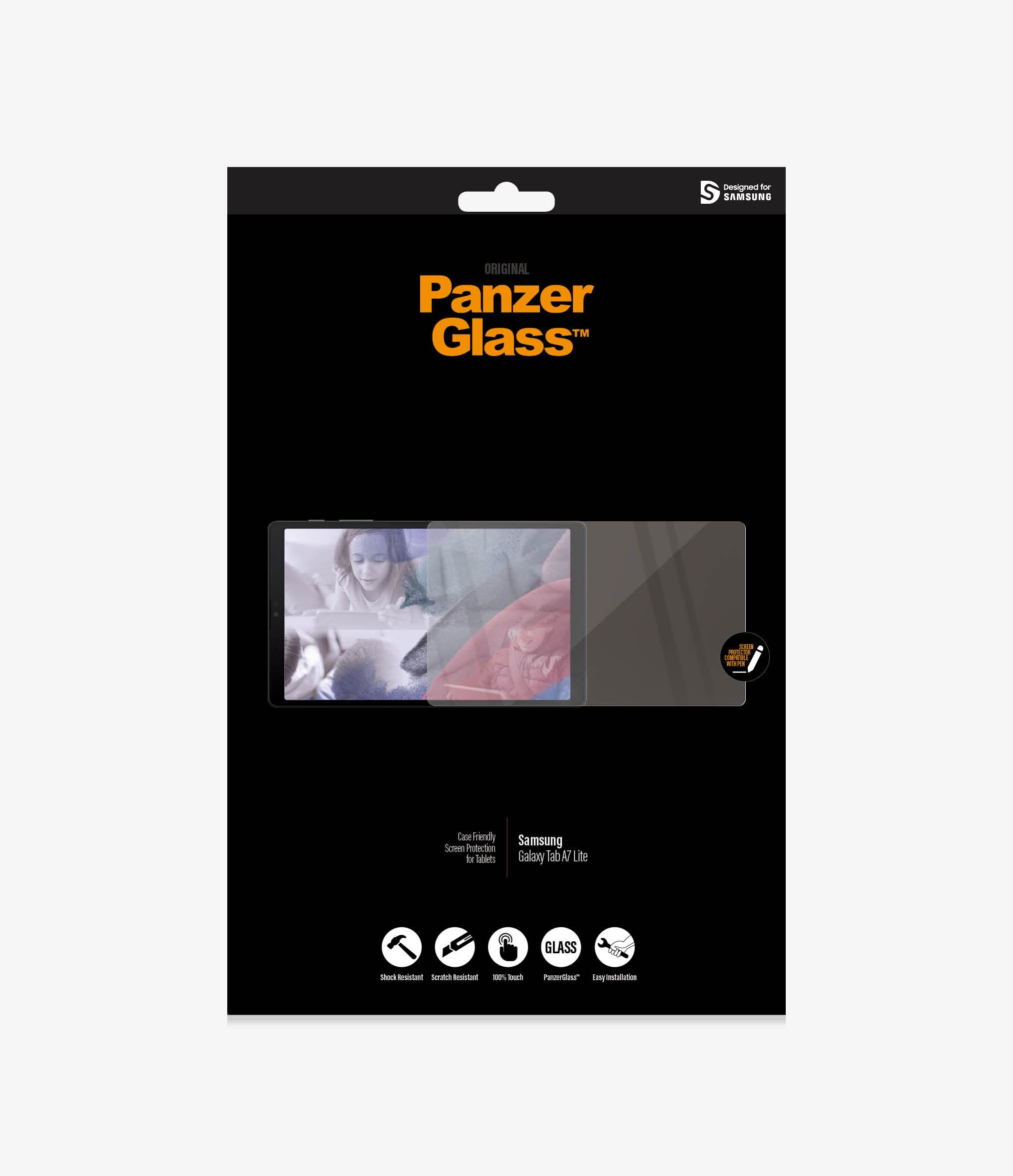 PanzerGlass™ Samsung Galaxy Tab A7 Lite - (7271) - Screen Protector -  Full frame coverage, Rounded edges, Crystal clear, 100% touch preservation