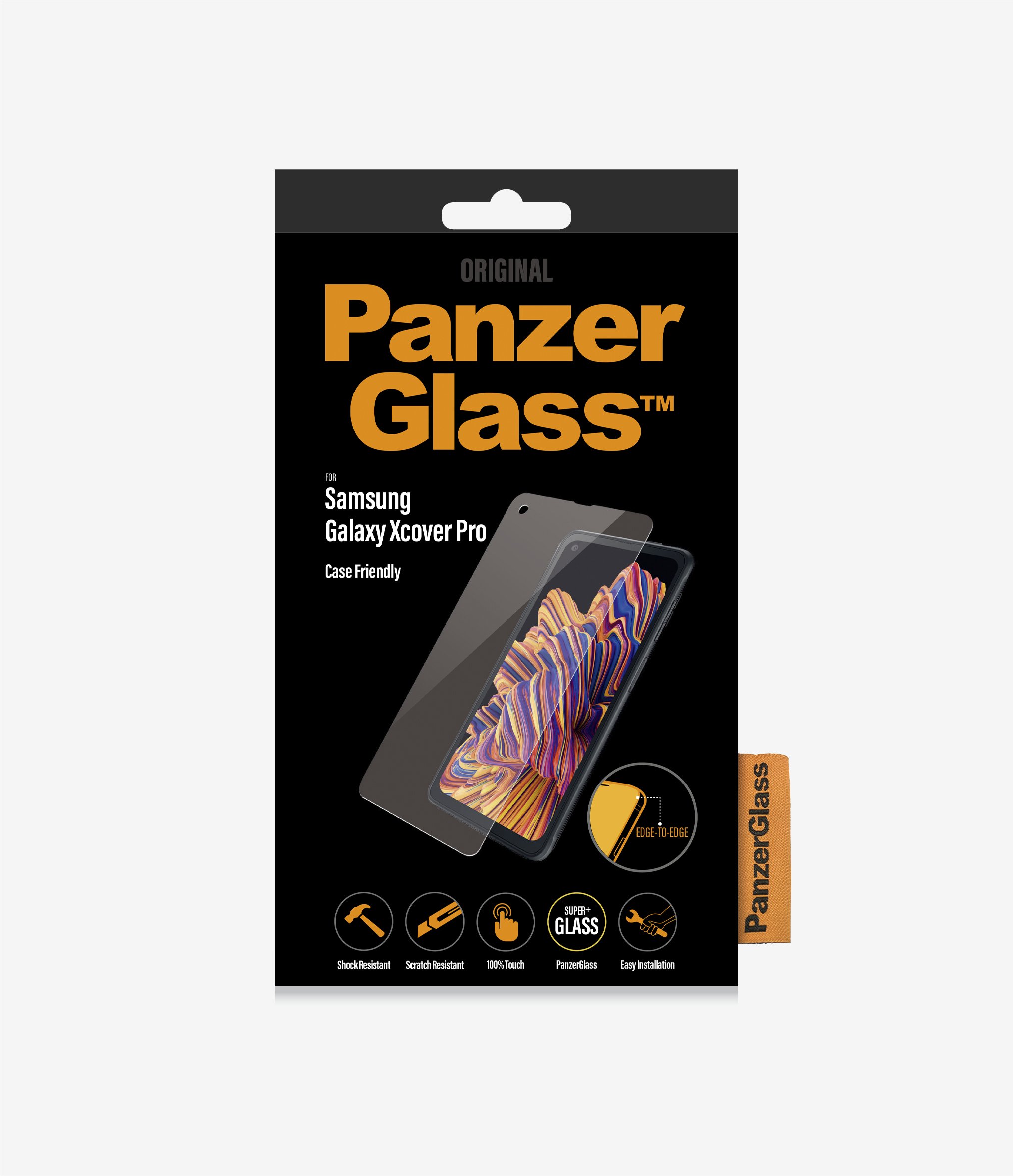 PanzerGlass™ Samsung Galaxy Xcover Pro - Clear Glass (7227) - Screen Protector - Full frame coverage, Rounded edges, Crystal clear, 100% touch