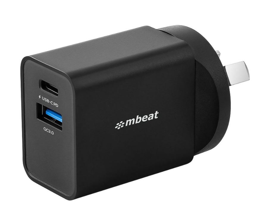 mbeat® Gorilla Power Dual Port 18W USB-C PD & QC 3.0 Charger