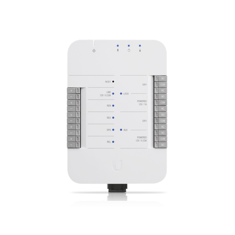 Ubiquiti UniFi Access Hub - Single Door Entry Mechanism - PoE Powered, Supports UA-LITE and UA-PRO - Four Inputs and 12v Dry Relays for Most Door Lock