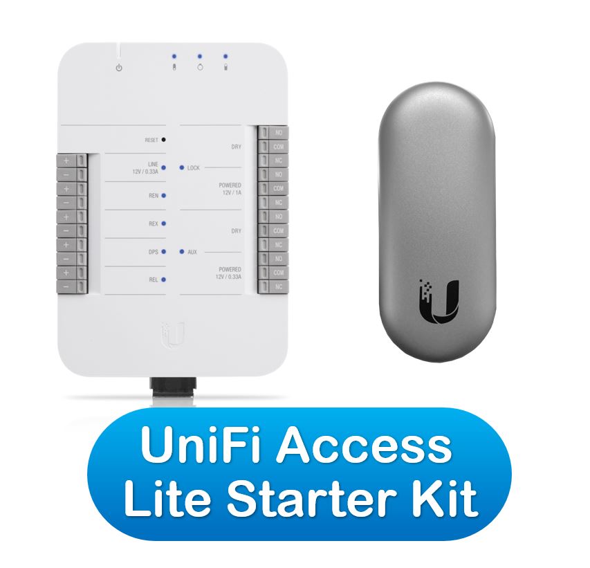 Ubiquiti UniFi Access Hub W/ UA-Lite Bundle - Single Door Entry Mechanism - PoE Powered, Supports UA-LITE and UA-PRO - Four Inputs and 12v Dry Relays