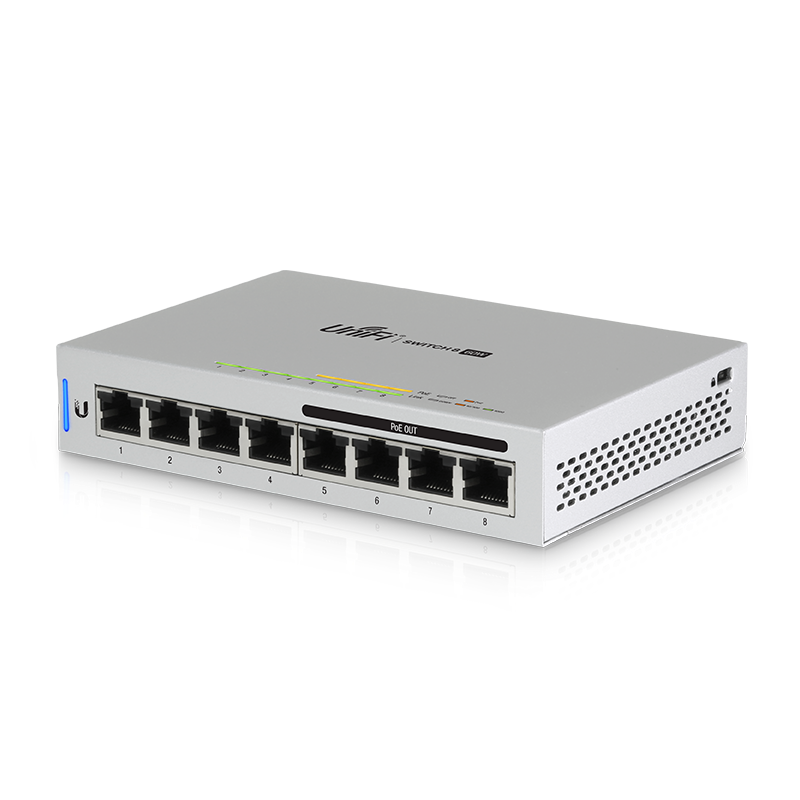 Ubiquiti UniFi Switch 8-port 60W with 4 x 802.3af PoE Ports - Single Pack