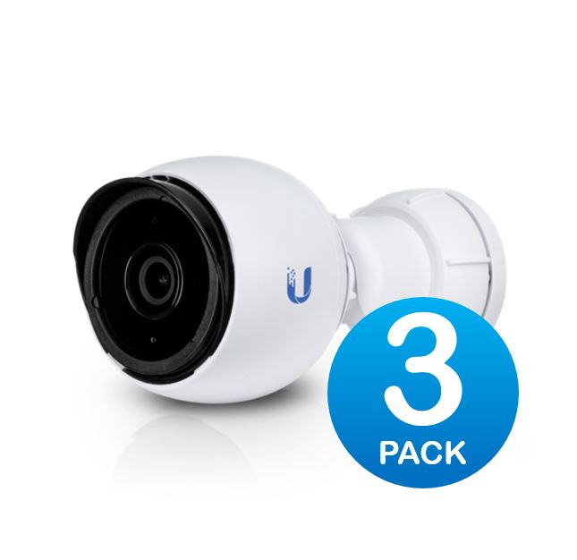 Ubiquiti UniFi Protect Camera UVC-G4-BULLET 3 Pack Infrared IR 1440p Video 24 FPS- 802.3af is embedded