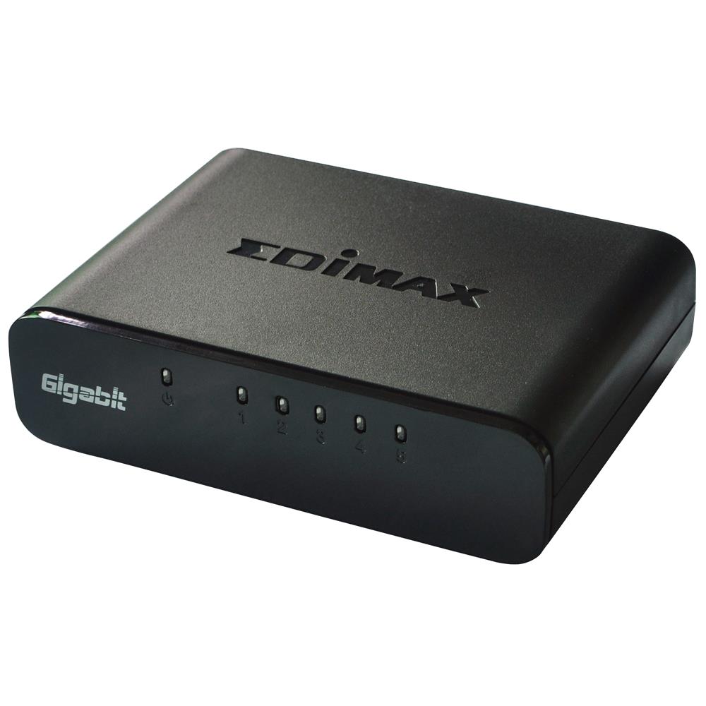 Edimax ES-5500G V3 5-Port Gigabit Switch, Auto MDI/MDI-X Crossover, IEEE Energy Efficient, (Requires 1A current-USB adapter not included)
