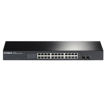 Edimax GS-1026 V3 26-Port Gigabit Switch with 2 SFP Ports, QoS, Full Duplex, Auto-MDI/MDI-X, Loop Detection, Rack-Mount, Fanless