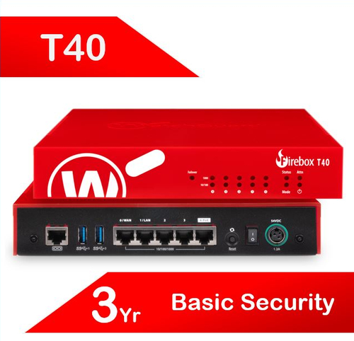 WatchGuard Firebox T40 with 3-yr Basic Security Suite (AU)