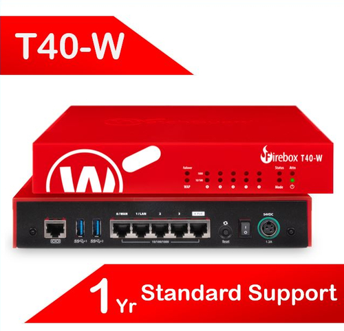 WatchGuard Firebox T40-W with 1-yr Standard Support (AU) - Only available to WGOne Silver/Gold Partners