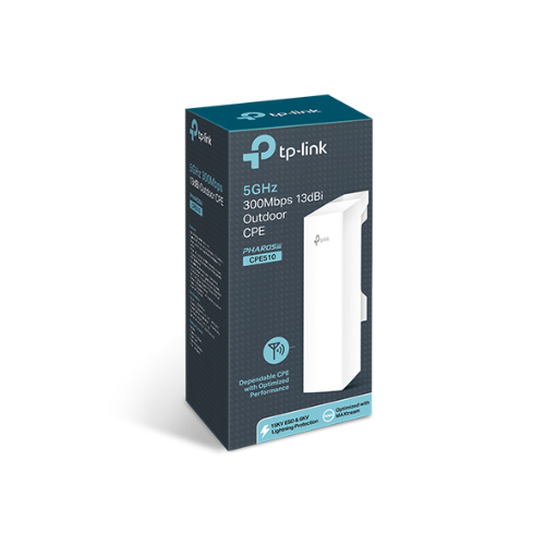 TP-Link CPE510 5GHz 300Mbps 13dBi Outdoor CPE Access Point up to 27dBm, 2T2R, 802.11a/n, 16dBi directional antenna, Weather proof ~NWTL-CPE520