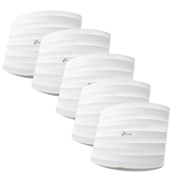 TP-Link EAP245(5-pack) AC1750 Wireless MU-MIMO Gigabit Ceiling Mount Access Point, 1300/450 Mbps, OMADA, Centralised Management, MI-MIMO, Beamforming