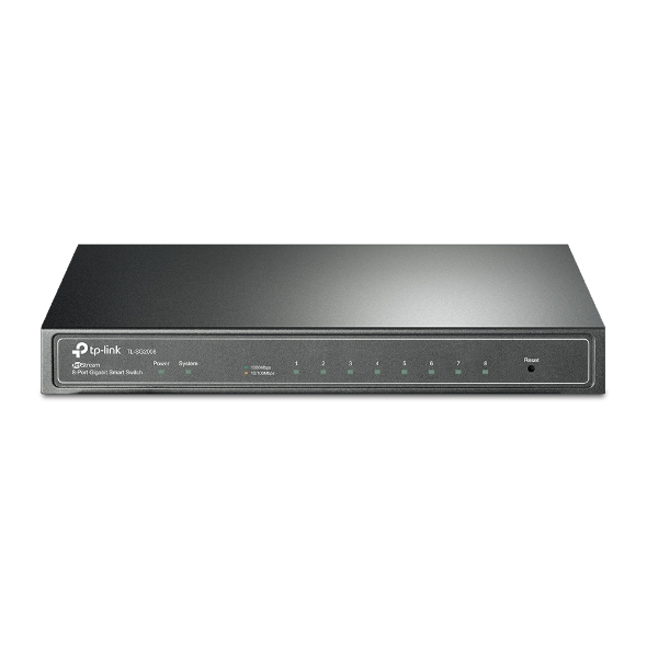 TP-Link TL-SG2008 JetStream 8-Port Gigabit Smart Switch PORT: 8× Gigabit RJ45 Ports including 1 PoE IN Port SPEC: Desktop Steel Case, Static Routing