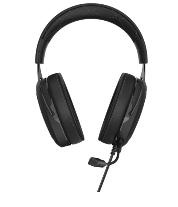 Corsair HS60 PRO Carbon STEREO 7.1 Surround, memory foam, Discord Certified, PC and Console compatible Gaming Headset. Headphone