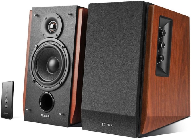 !Shortage Edifier R1700BT Bluetooth Lifestyle Bookshelf Studio Speakers Brown - BT/Dual 3.5mm AUX/Limited Distortion DSP/DRC/Classic Wood Finish