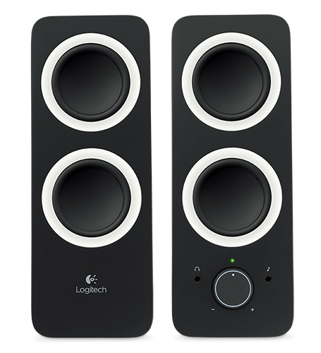 Logitech Z200 2.0 Speakers 10W RMS/3.5mm Jack/2YR Wty Rich stereo sound Adjustable bass - Ideal for Notebook Laptop Desktop PC