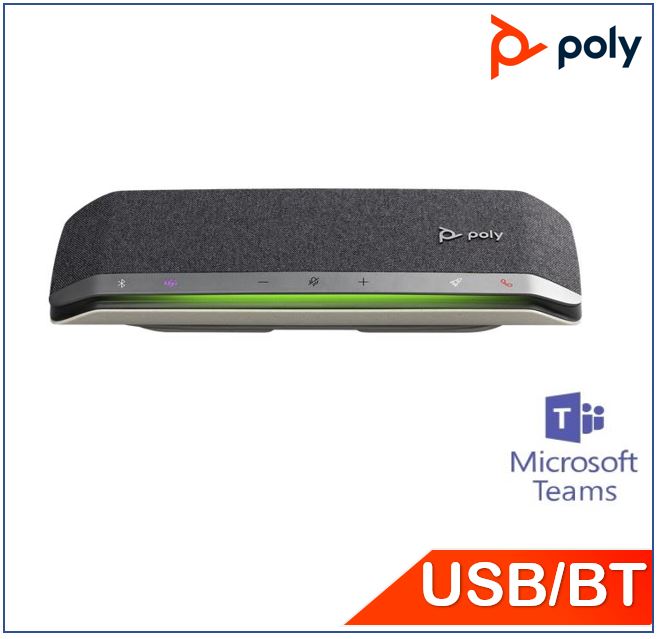 Plantronics/Poly Sync40, Teams, Smart Speakerphone for Flexible/Huddle Rooms, USB/Bluetooth, Multi-Mics Array, Clearer calls, Amazing multimedia sound