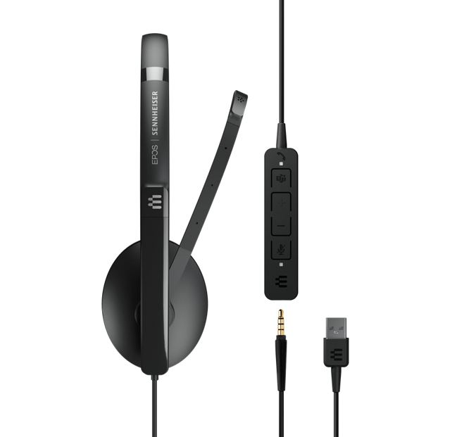 EPOS | Sennheiser ADAPT 135T USB II On-ear, single-sided usb-A headset with 3.5 mm jack and detachable USB cable with in-line call control