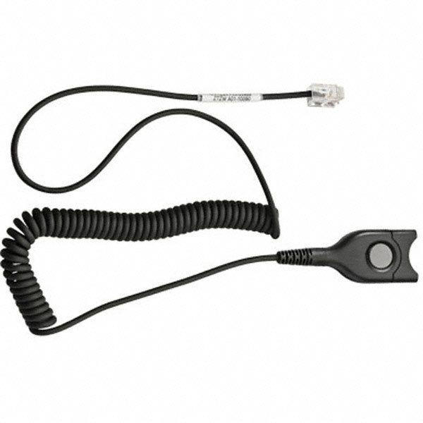 EPOS | Sennheiser Standard Bottom cable: EasyDisconnect to Modular Plug - Coiled cable - wiring code 17 To be used for direct connection to some phone