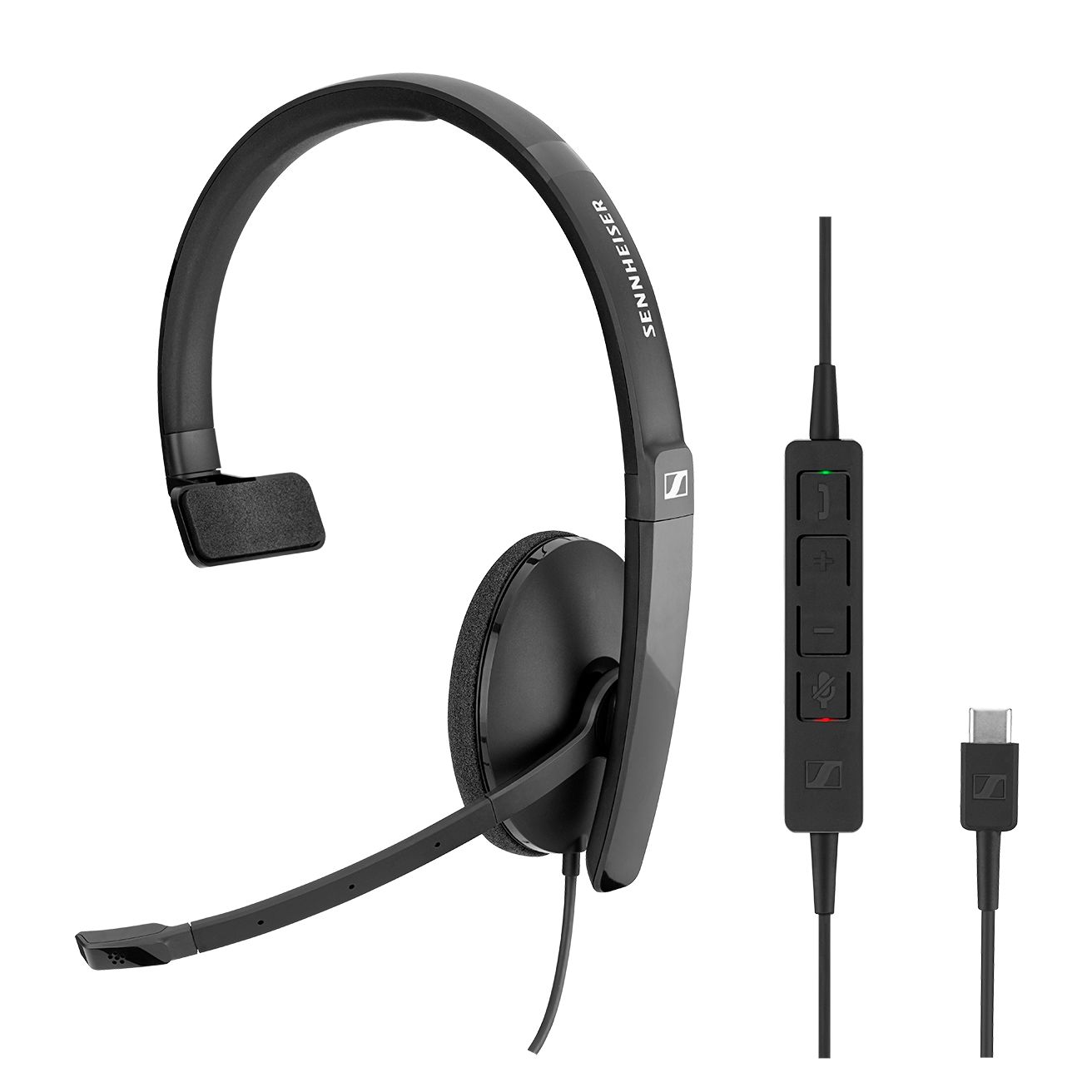 EPOS | Sennheiser ADAPT SC130 USB-C Wired monaural USB headset. Skype for Business certified and UC optimized.