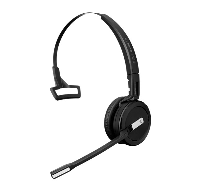 EPOS | Sennheiser Impact SDW 5011, D1 USB dongle bundle with the SDW 10 HS Headset, Single-sided DECT Headset with Headband, Ear Hook and Neck Band