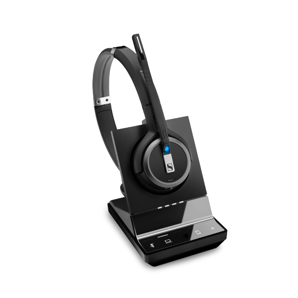 EPOS | Sennheiser Impact SDW 5034 DECT Wireless Office Monoaural Headset w/ base station, for PC & Mobile, Included BTD 800 Dongle