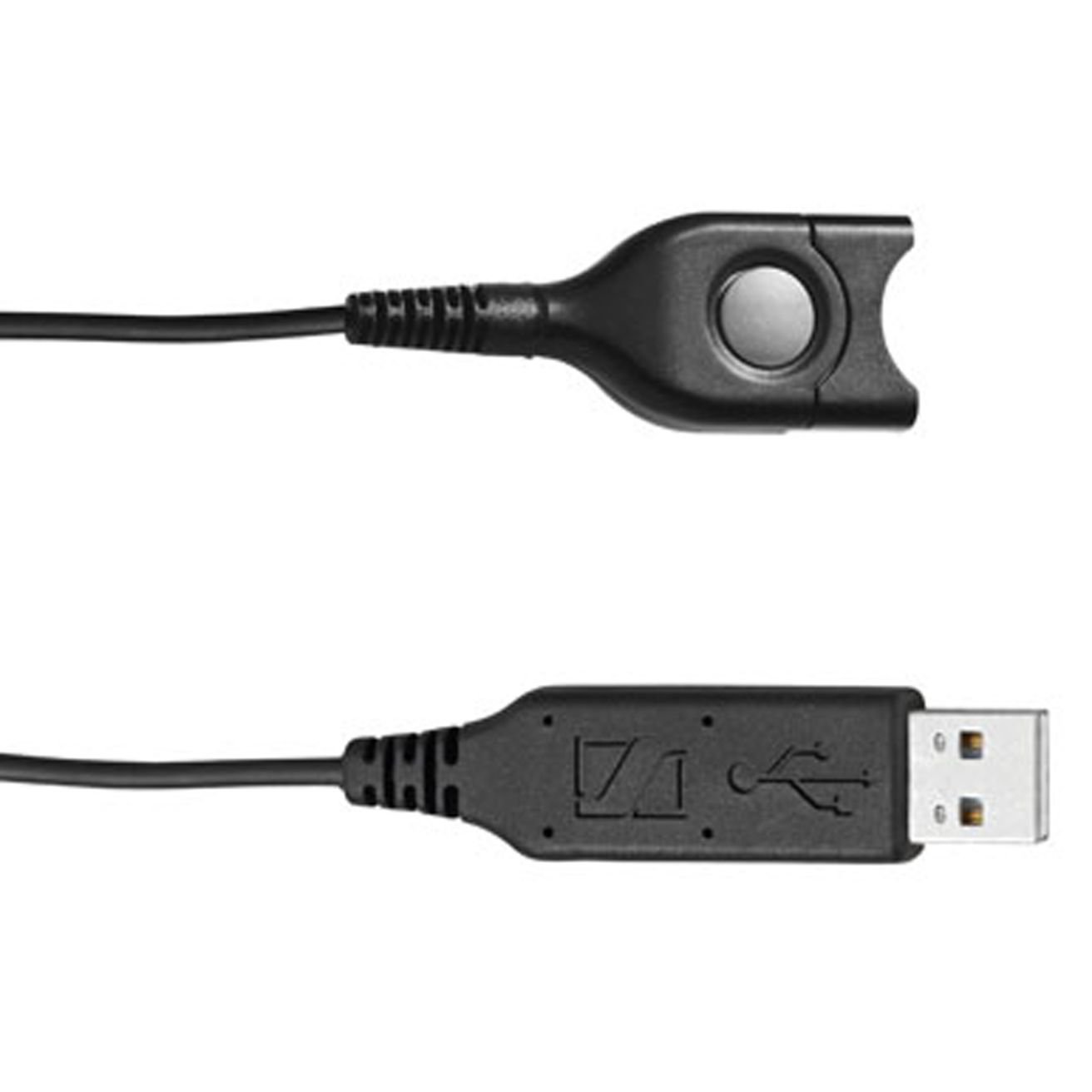 EPOS | Sennheiser Headset connection cable: USB - EasyDisconnect (sound card integrated in USB plug).